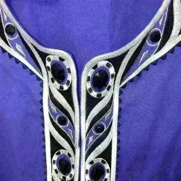 Bob Mackie wearable art purple duster jacket with closures and beading‎ sz 3x - Picture 2 of 5